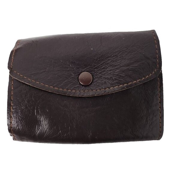 Tex Tan Other - Vintage 70s Tex Tan Trifold Brown Leather Wallet Key Case Card Case Snap Closure